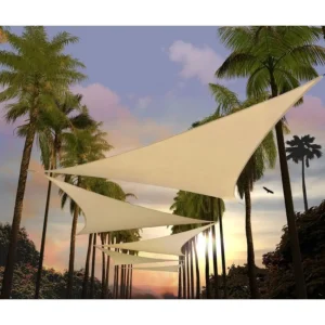 16ft Beige Triangle Sun Shade Sail