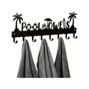 Rustproof 8-Hook Pool Towel Rack