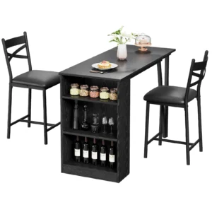 3-Piece Table Set w/Storage, Extensions