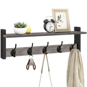 24-Inch Wall Shelf Coat Rack