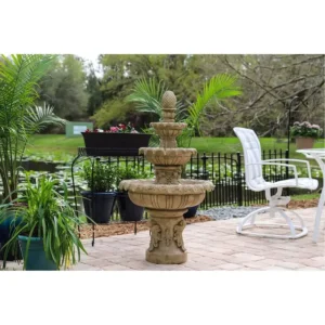 Classic Outdoor Floor Fountain, Sandstone,