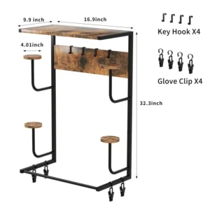 Wall-Mounted Motorcycle Helmet Storage Rack